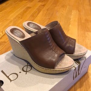 Brown Woven Wedges